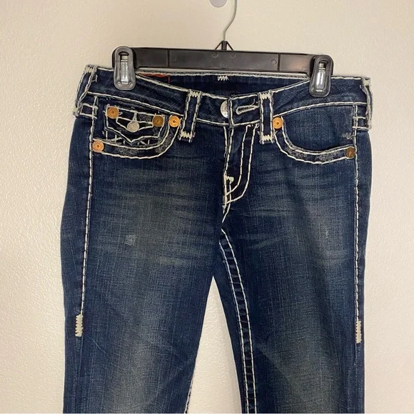 EUC True Religion Vintage Rollingwood Billy Super T White Big Stitch Size 27 - Picture 3 of 14